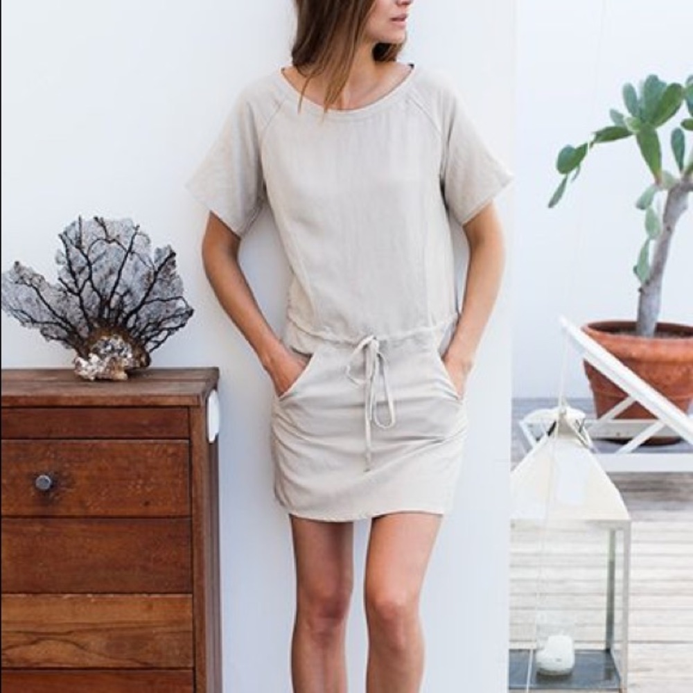 Emerson Fry Raglan Dress in Flax XXS